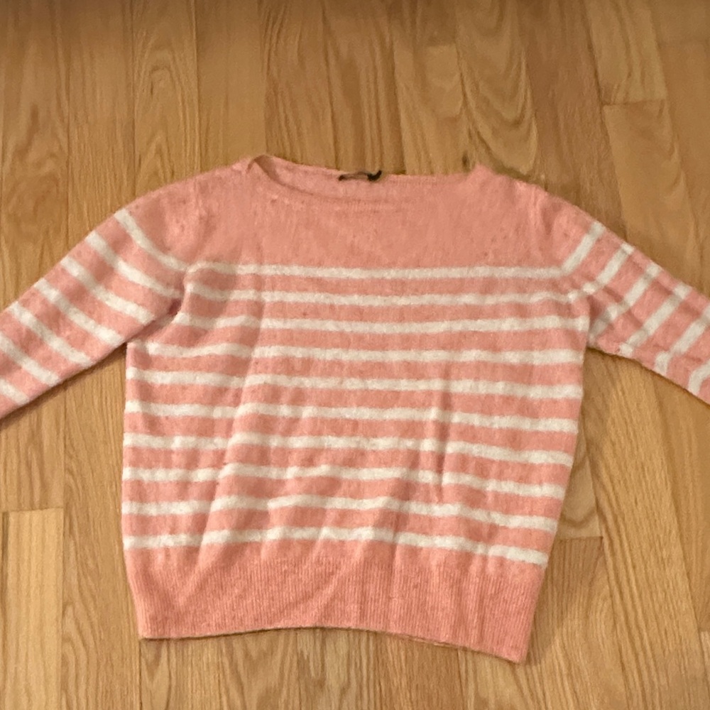 Vineyard Vines Pink and White Striped Sweater